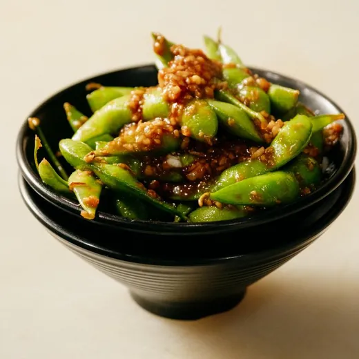 Garlic edamame