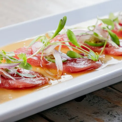 Tuna carpaccio with jalapeño